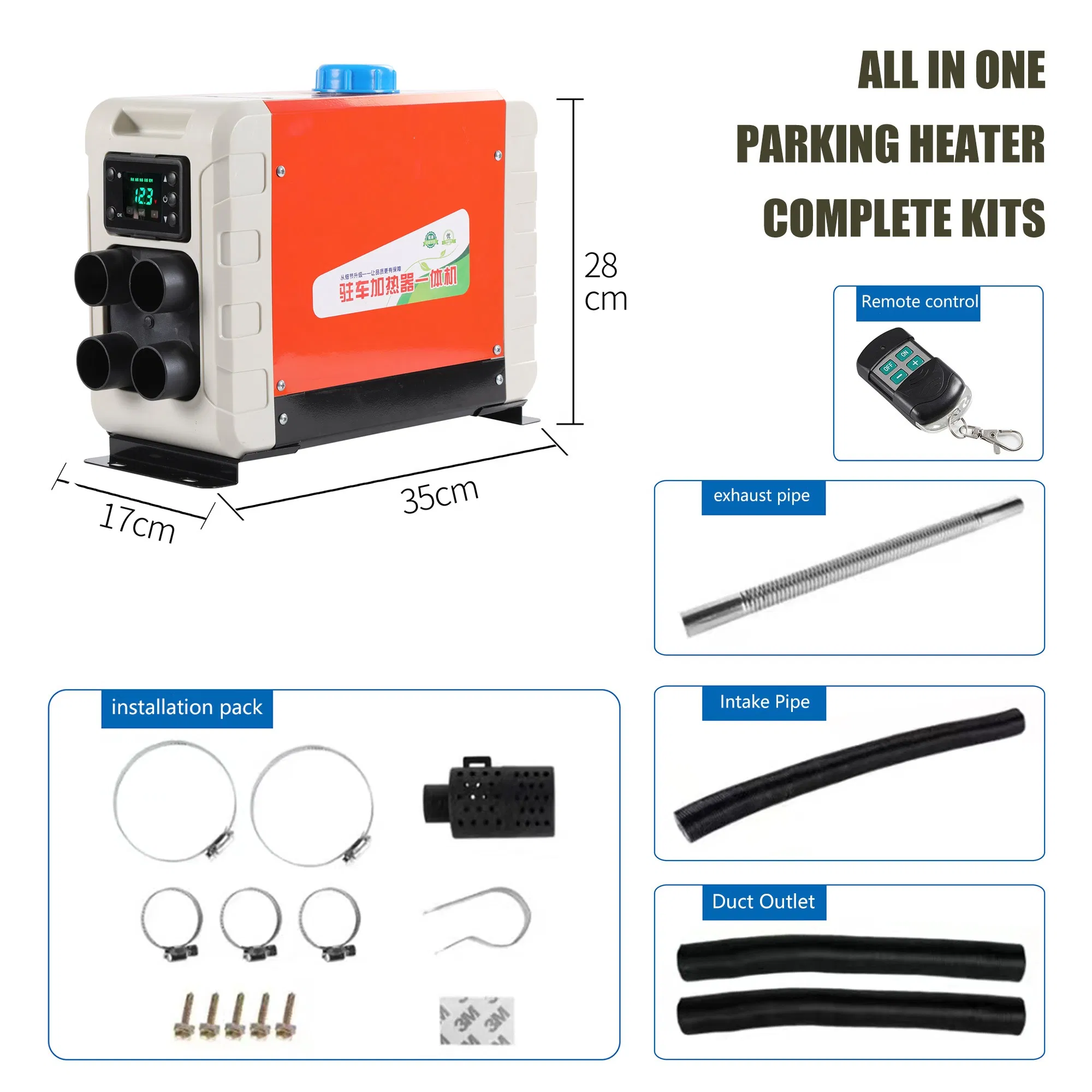 Портативный дизельный воздушный отопитель 2/5 кВт 12/24/220В