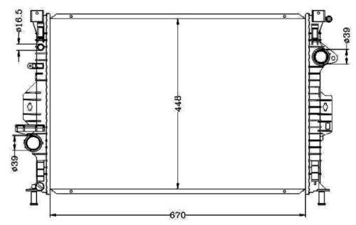 Радиатор охлаждения двигателя Ford Mondeo 1.6i 16V 07-