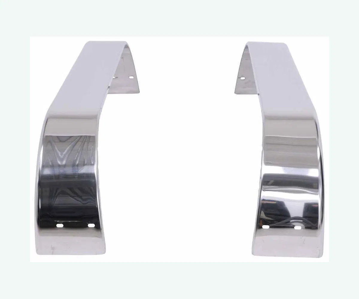 Stainless Steel Tandem Axle Teardrop Trailer Fenders for Boat Trailers - 14" Wheels