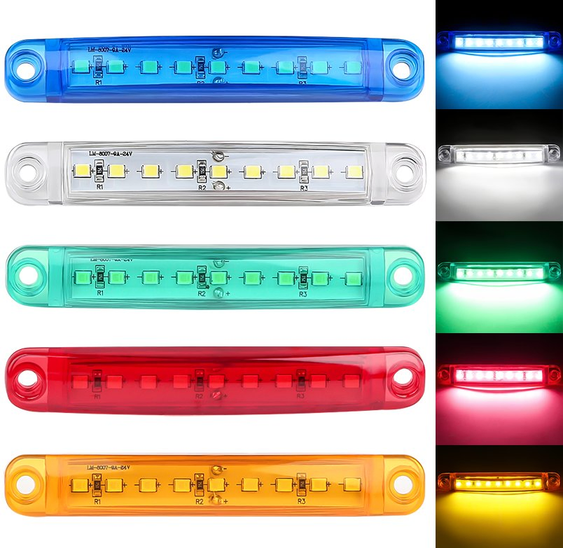 LED Lights for Dump Truck Trailer Auto LED Side Marker Lights 12V/24V