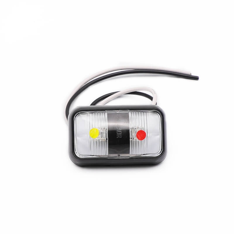 Red Amber Oval LED Truck Trailer Side Marker Stop Rear Light