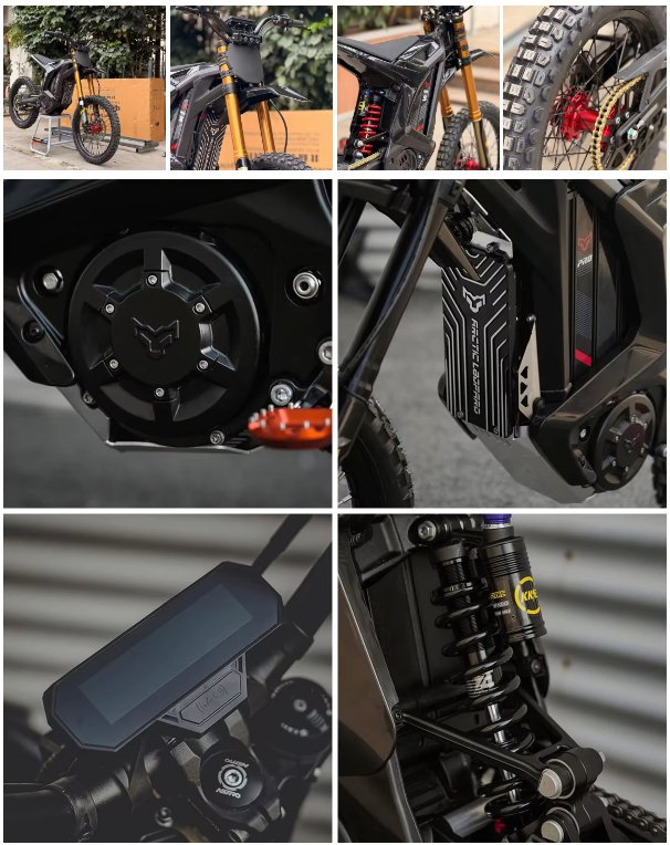 Электромотоцикл XE PRO S 72V 20кВт, черный