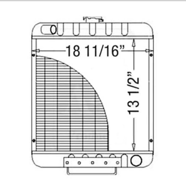 Радиатор алюминиевый для трактора Case 1825/1825b (OEM 109612A2)