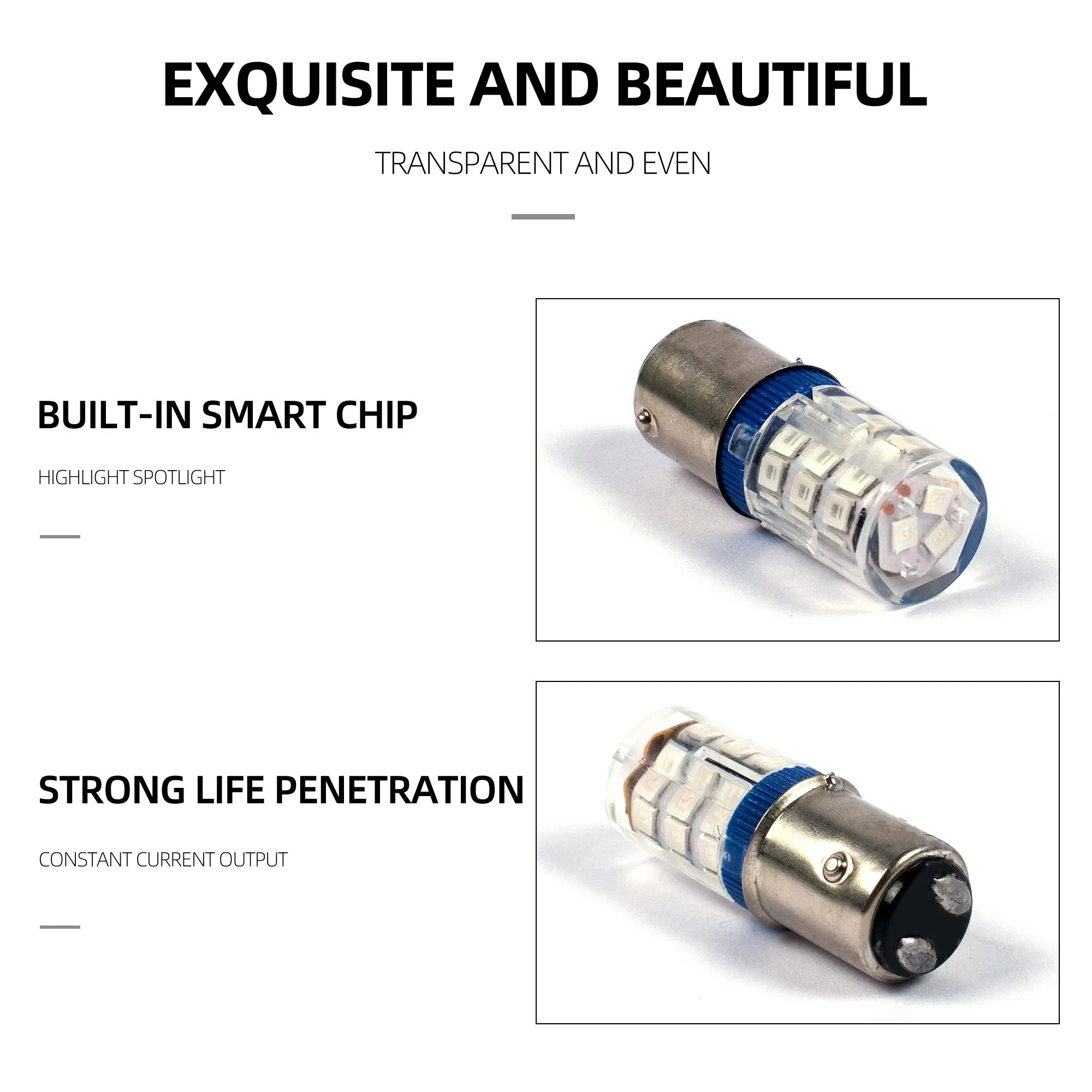 Трехцветные светодиодные лампы 1157 2835 12В для авто