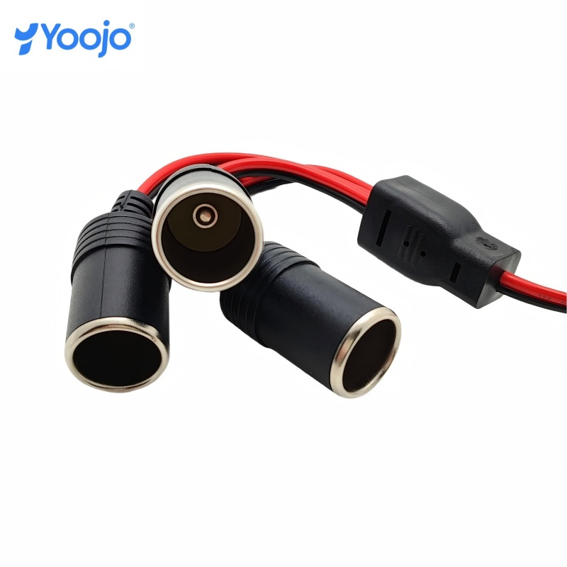 Versatile 3-in-1 Car Cigarette Lighter Power Adapter Splitter Extension Cable