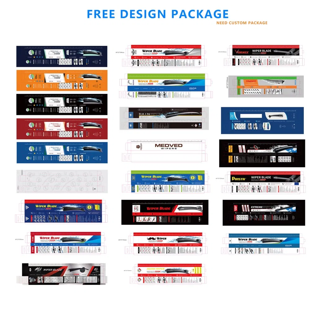 Laser-Engraved Logo Hybrid Car Window Wiper Blade for All Vehicles