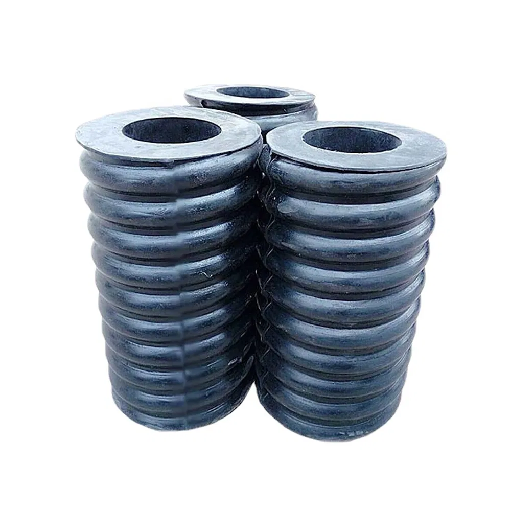 Black Cylinder Low Maintenance Freight Car Applications Rubber Sleeve Spring