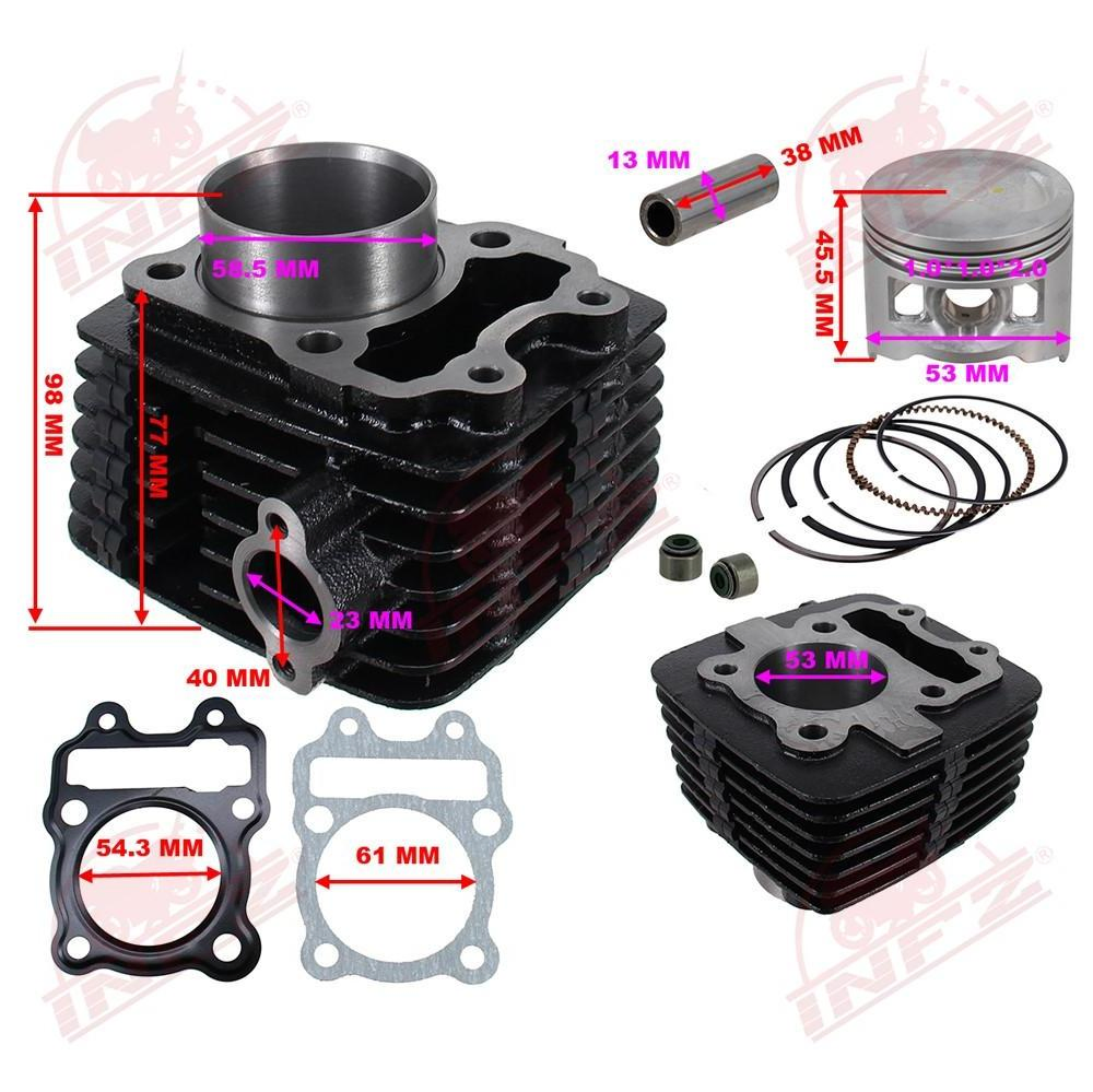 Infz Motorcycle Parts and Accessories Engine Block Cylinder Kit Bajaj Pulsar 200ns Discover125 Bm100 CT100