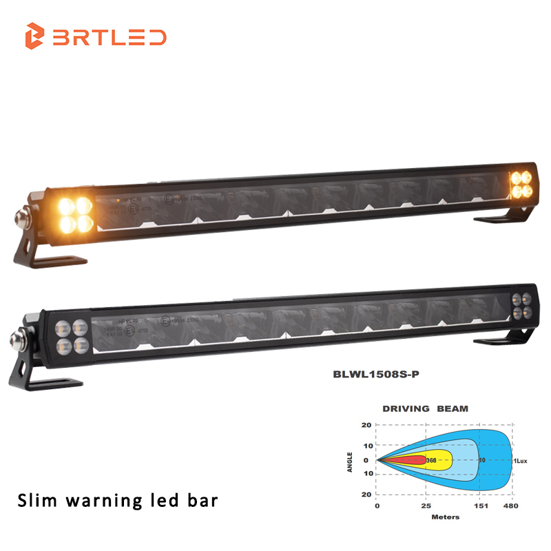 Straight Slim Light Bars 19 Inch Driving Beam White Amber DRL LED Lights for Car off Road Truck Warning Emergency Light Bar