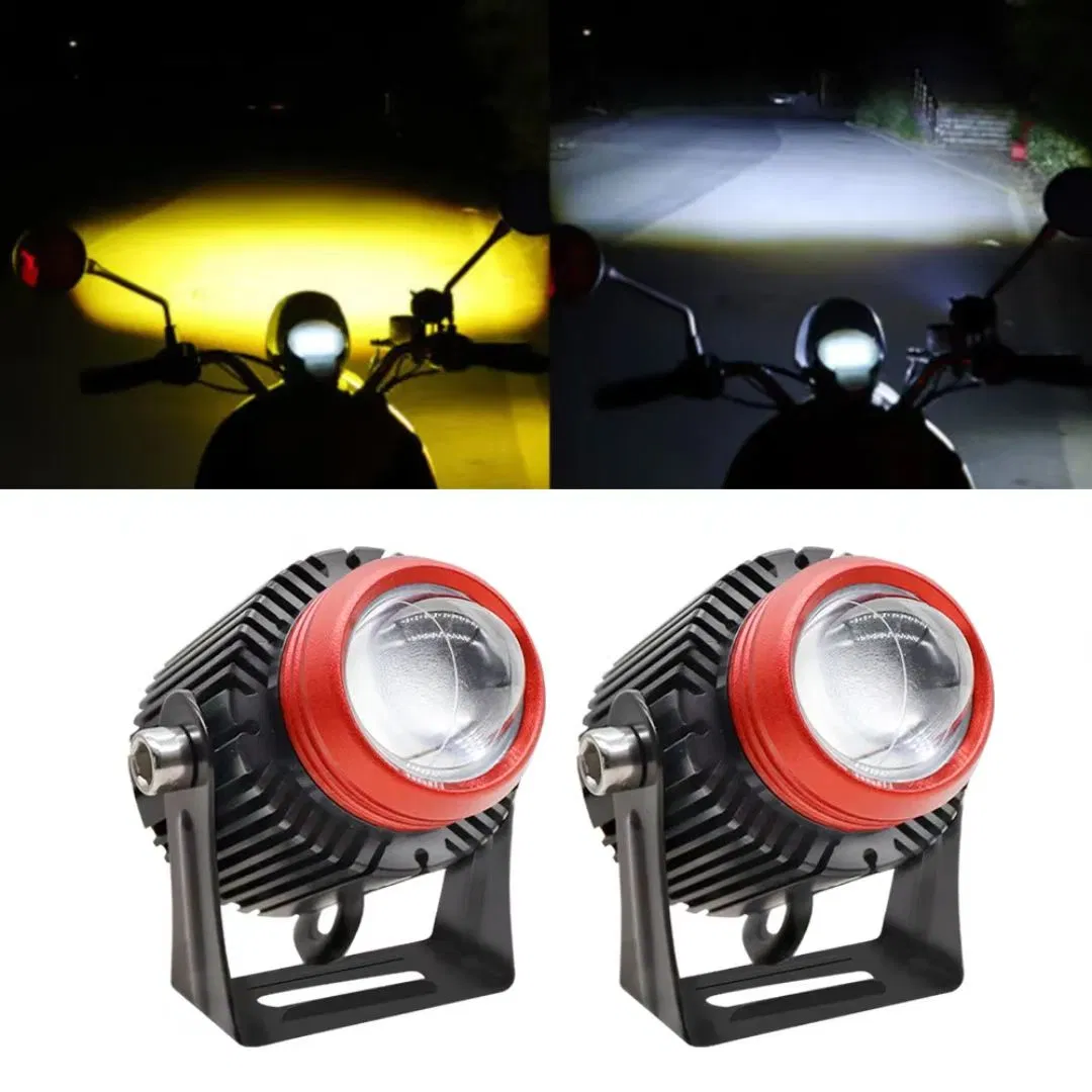 Двухцветная светодиодная фара для мотоцикла