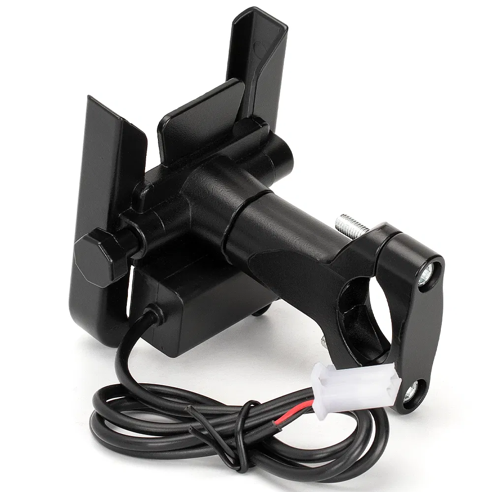 New Arrivals Motorcycle Phone Holder with USB Charger Aluminum Bike Handlebar Mount for 3.5-6.2 Inch Phones