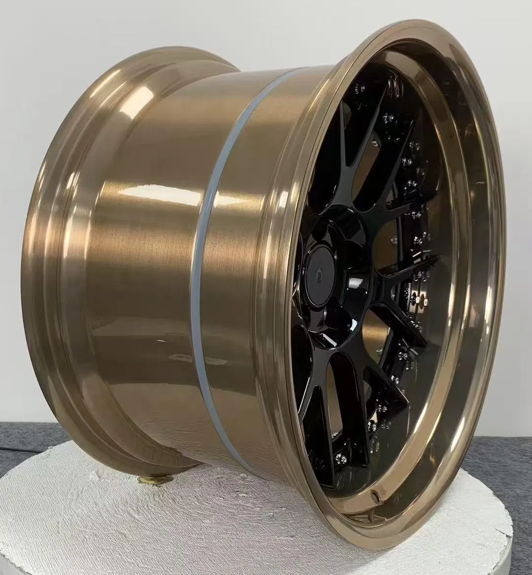 Кованые диски 3 шт, золото/черный, 5*100-5*120