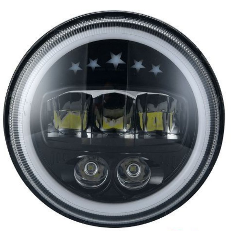 Factory Five Stars Automobiles Motorcycle 7 Inch Round LED Headlight