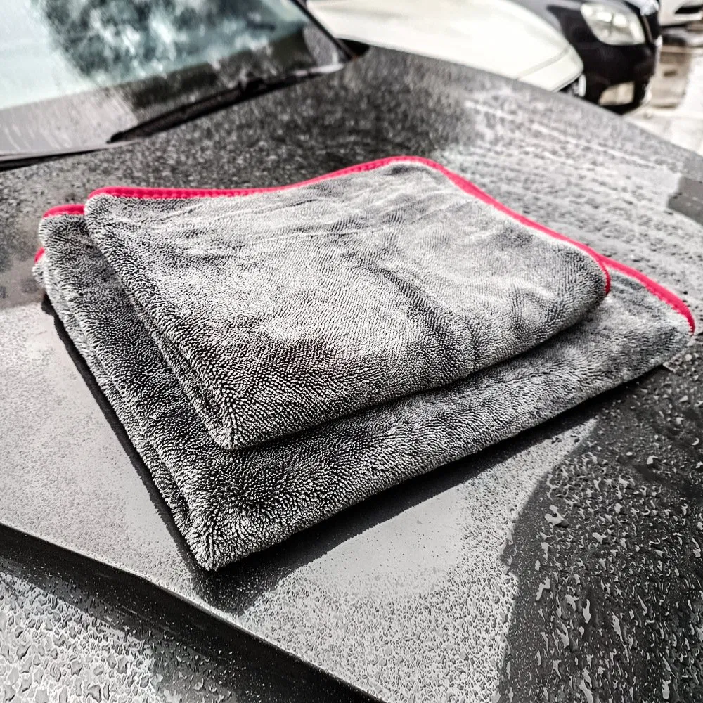 OEM/ODM Drying Non-Woven Microfibra 1200GSM Microfiber Towel Car High Quality Twisted Loop Microfiber Car Drying Towel for Car