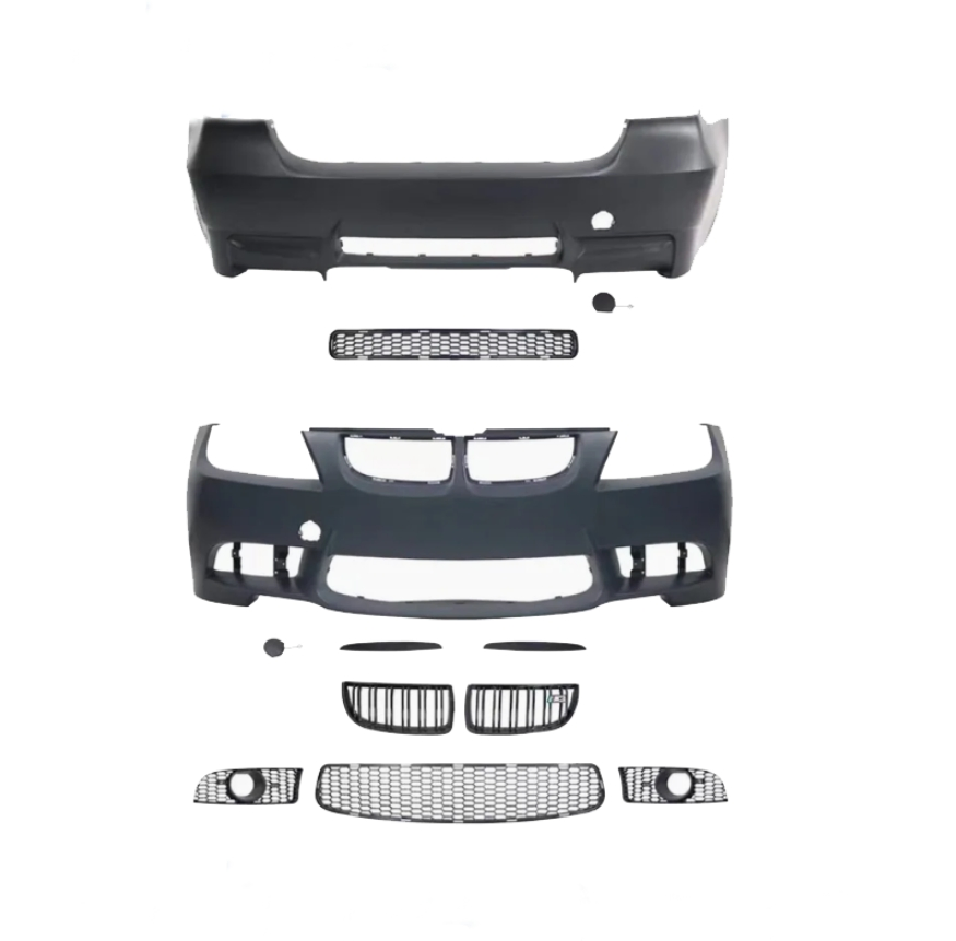 Body Kit for 2005-2008 BMW E90 to M3 with Front Rear Bumper Side Skirts Kit Lip Grille