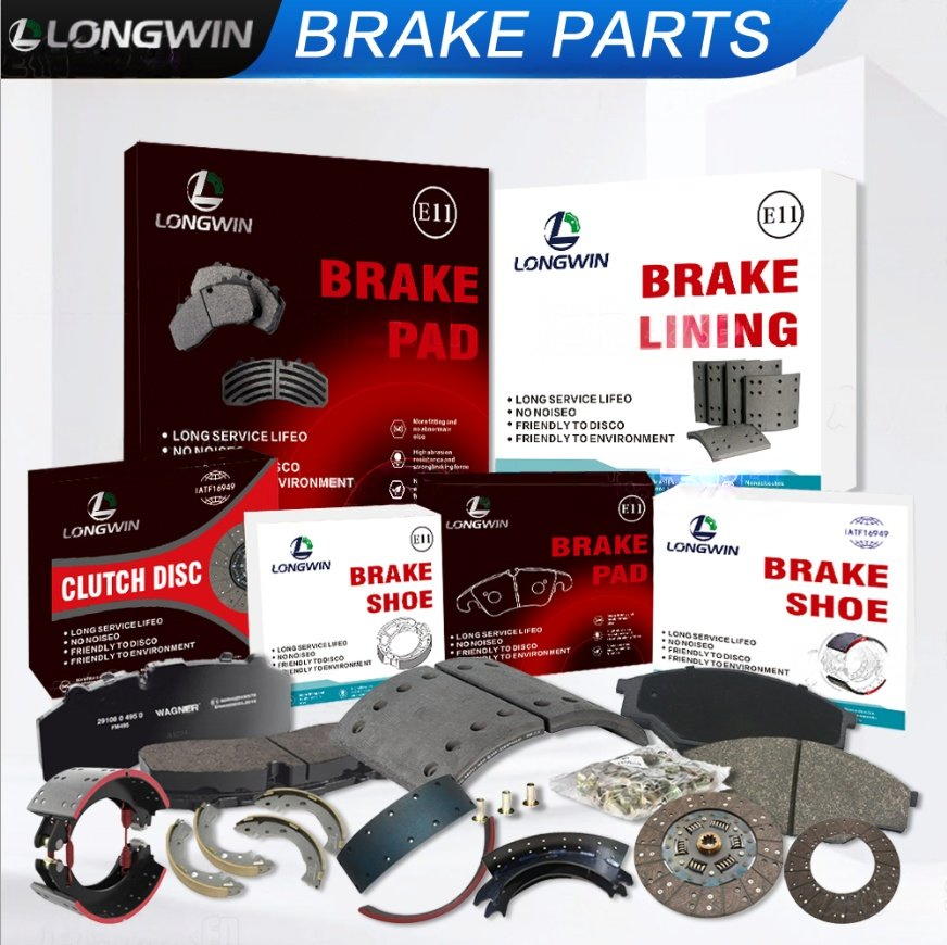 Brake Shoe Kit with E-Coating 4551 4707 4709 4702 4515 Gawr 23K Truck Brake Shoes