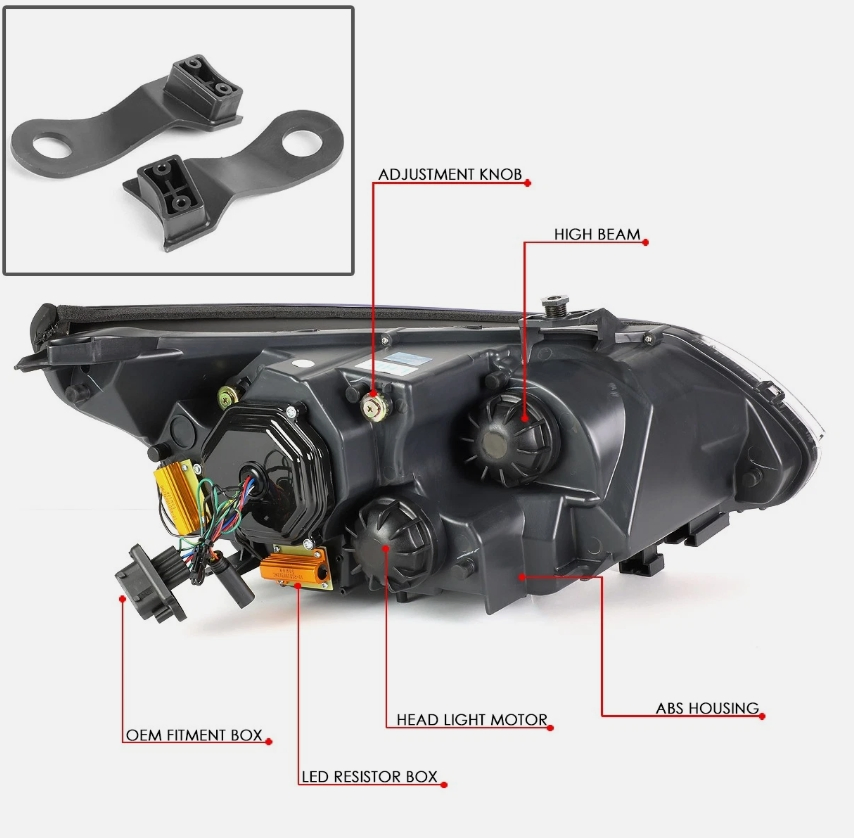 Передние фары LED для BMW E60 5-Series, левая и правая