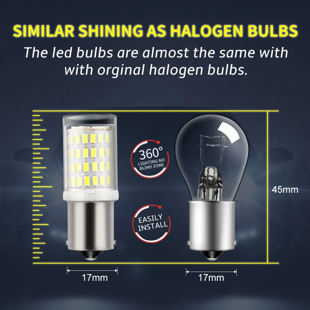 Светодиодная лампа P21W 1156 1157 80SMD для авто