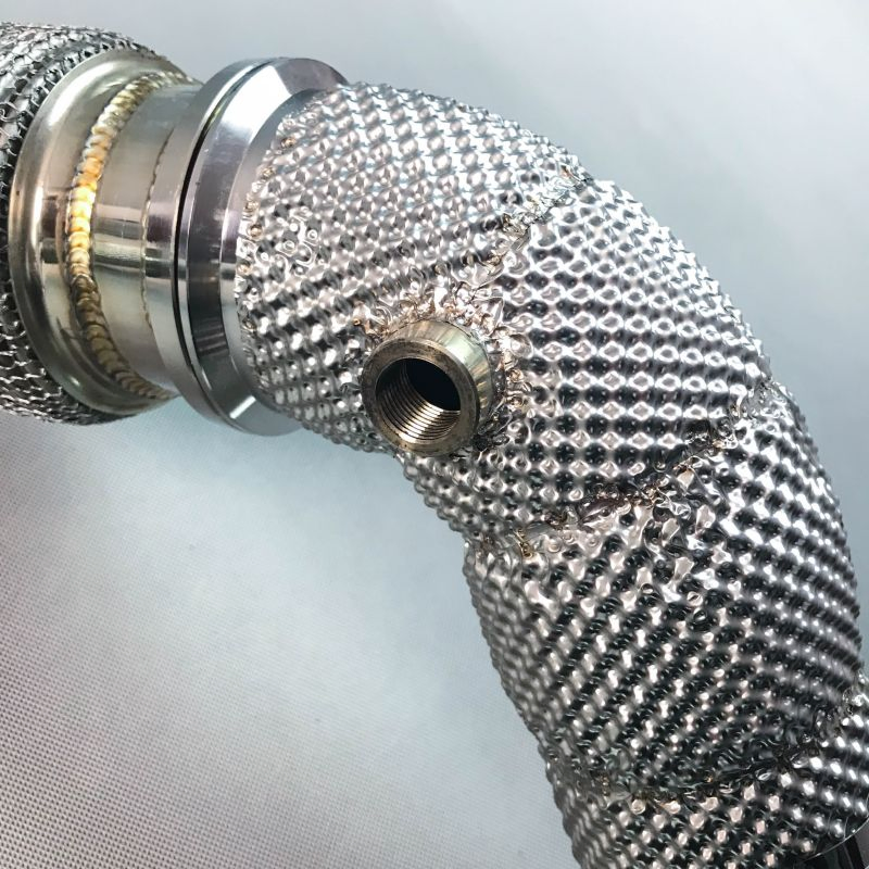 China Manufacturer BMW Catless M5 F90 Exhaust Downpipe with Heat Shield