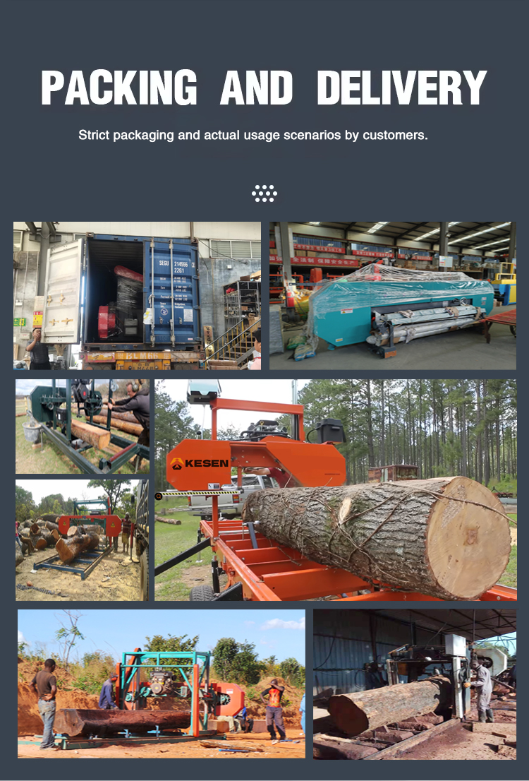 Portable Horizontal Bandsaw Mill 600mm for Diesel/Gasoline