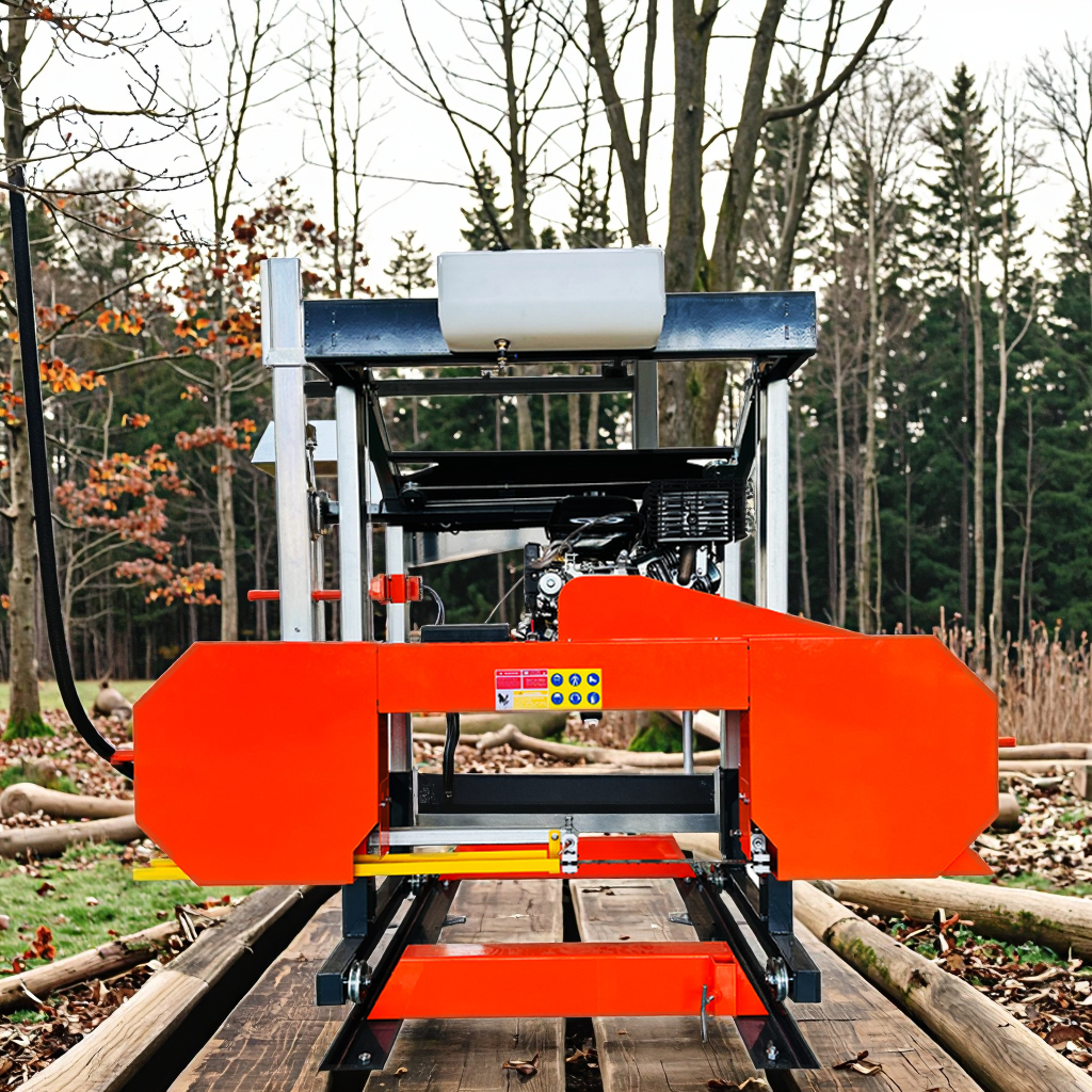 RIMA 31-inch Band Saw Portable Horizontal Sawmill, Gasoline/Electric Wood Cutting Saw Machine, Deep Cutting Portable Sawmill