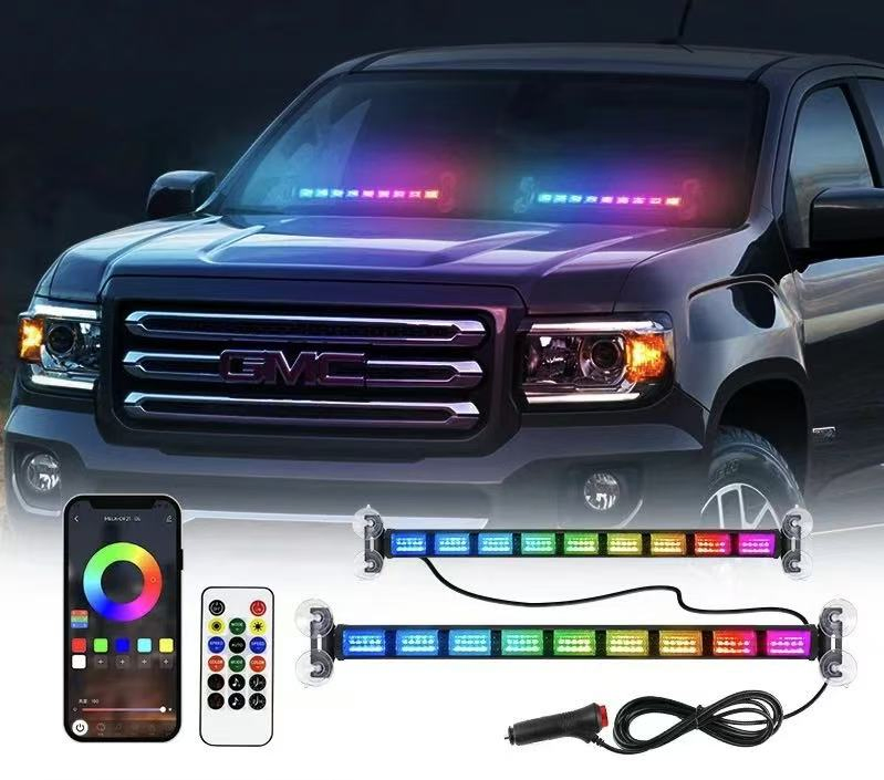 Multifunctional Bar Light 2 In1 APP RGB Changing LED Warning Strobe Light