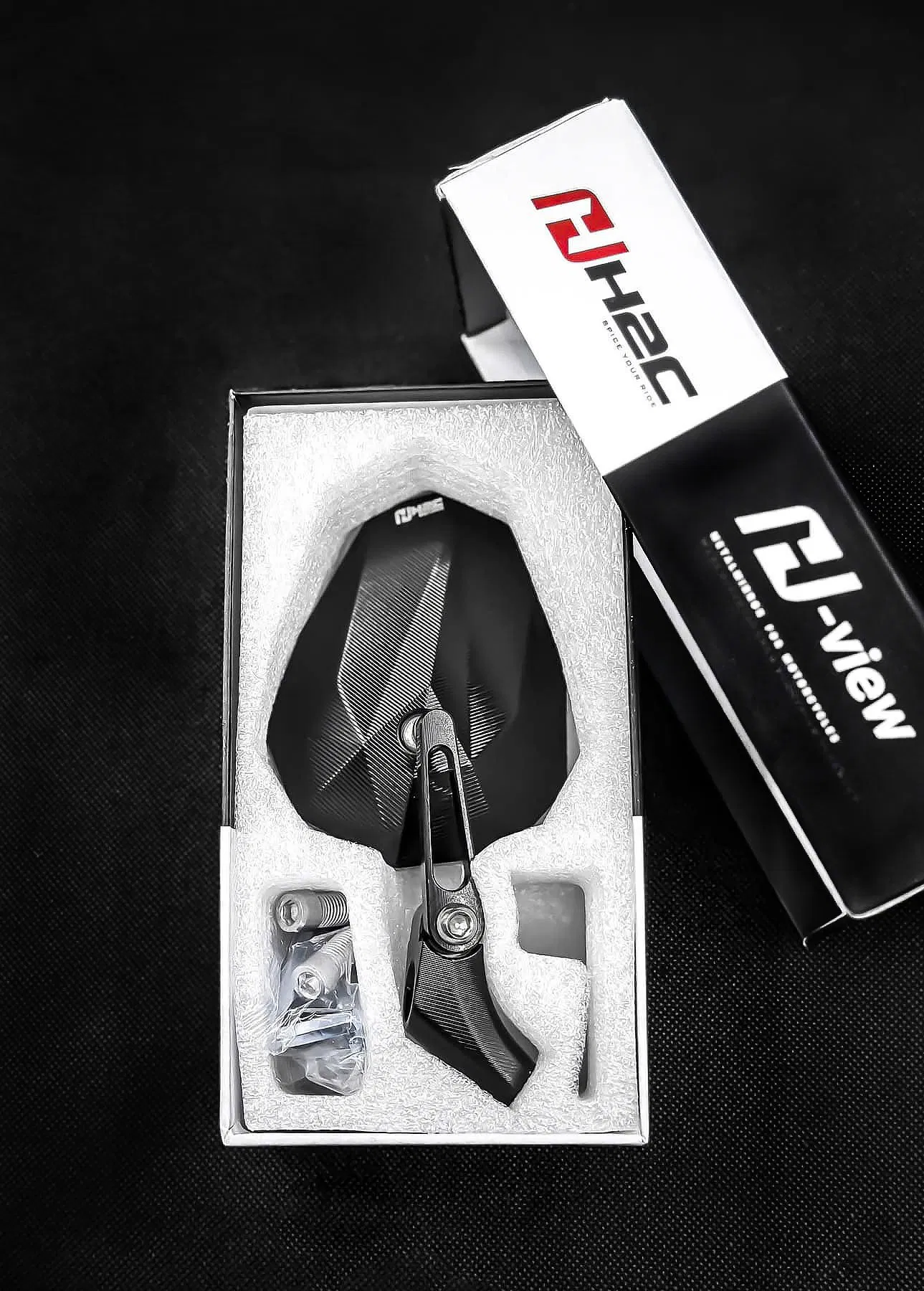 H2c CNC Motorbikes Side Rearview Mirror Motorcycle Riding Accessories