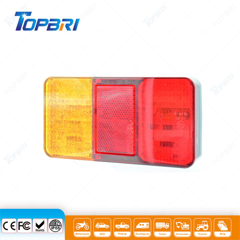 Rectangular Agriculture LED Rear Safety Combination Lights for Trucks Trailers