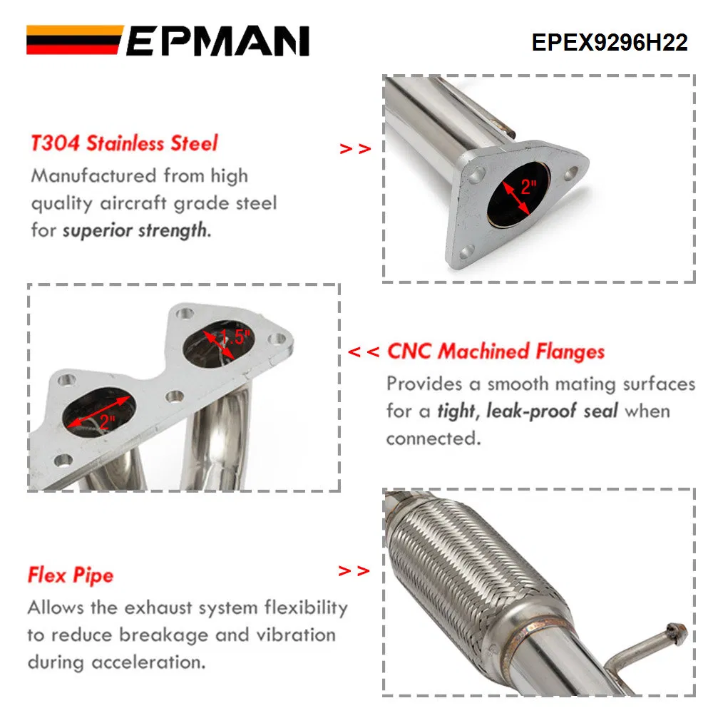 Выпускной коллектор Epman для Honda Prelude H22 92-96