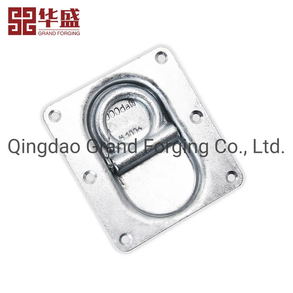 Galvanized Steel Trailer Tie Down Recessed Anchor Lashing Ring with Plate