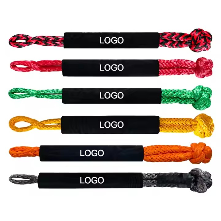 Customized Logo 4WD Recovery Synthetic Soft Shackle Strap Rope Shackle for Car Towing Recovery Kit