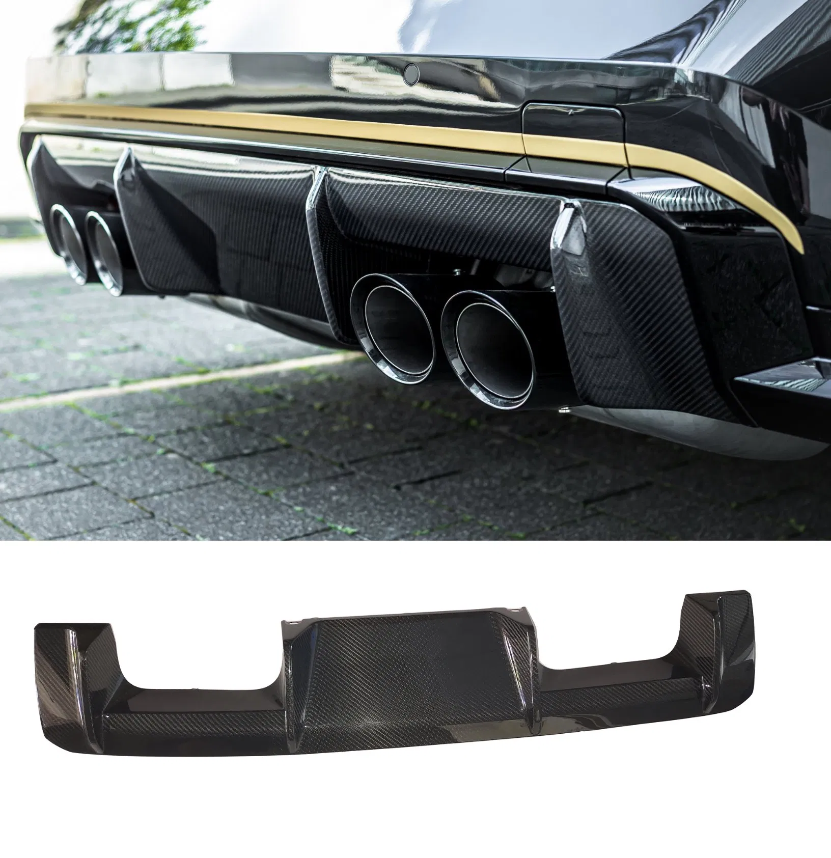 for BMW M Performance Carbon Fiber Rear Diffuser Fit for G8X M3/M4