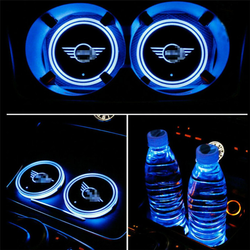 Светящийся LED коврик-подстаканник для авто