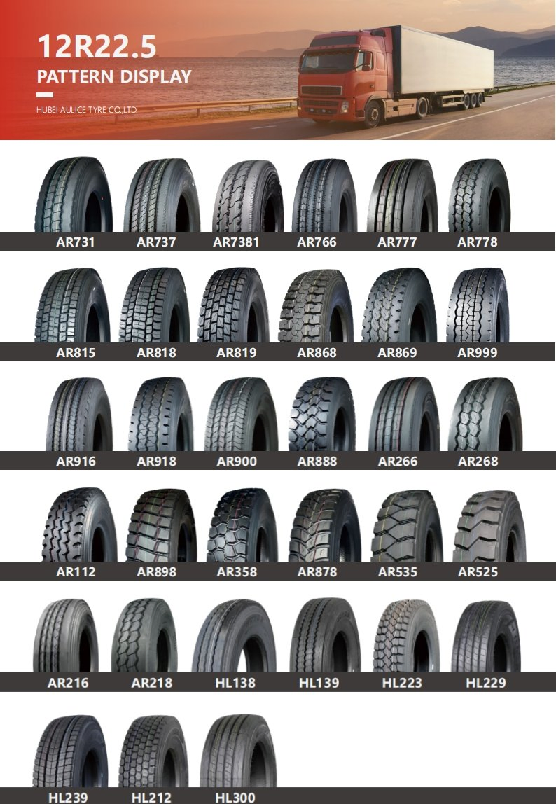 AULICE Wholesale Tires 22.5 inch 11R22.5 12r22.5 All Steel Radial Truck Tyre 11r22 5 Truck Tire from TBR/ OTR/ BIAS/Agricultural China with Brand Factory