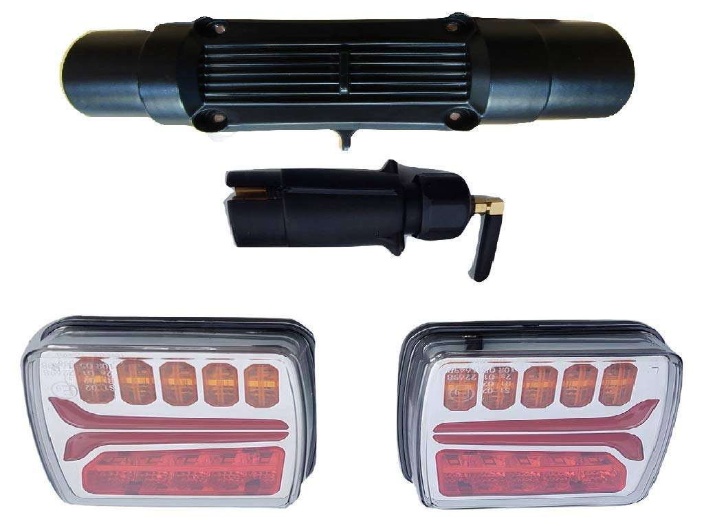 European LED Trailer Truck Wireless Taillights RV Pickup Truck with Magnet Remote Control Turn Signal Taillights