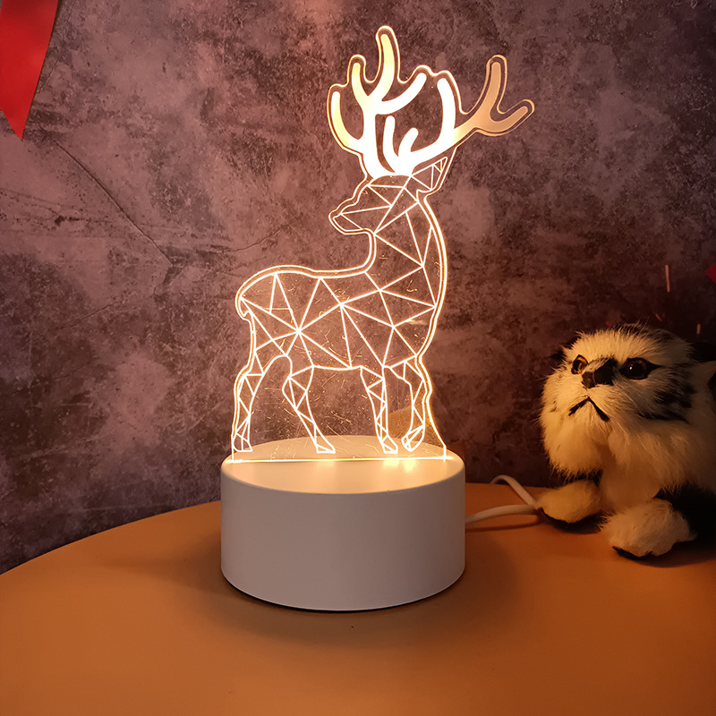 3D USB-светильник для салона авто с креплением в прикуриватель