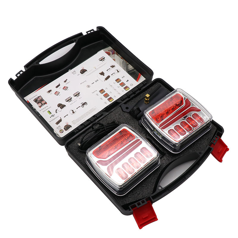 European LED Trailer Truck Wireless Taillights RV Pickup Truck with Magnet Remote Control Turn Signal Taillights