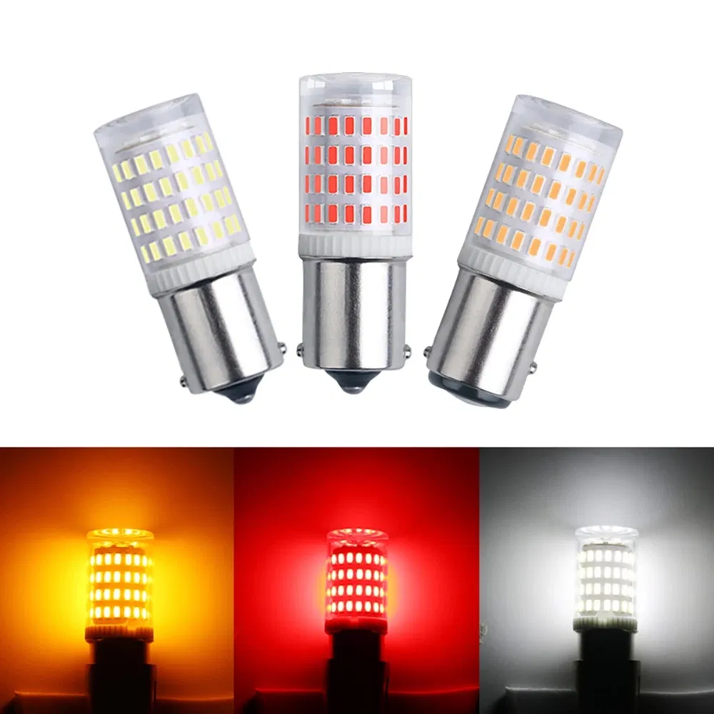 Светодиодная лампа P21W 1156 1157 для авто, 80 SMD