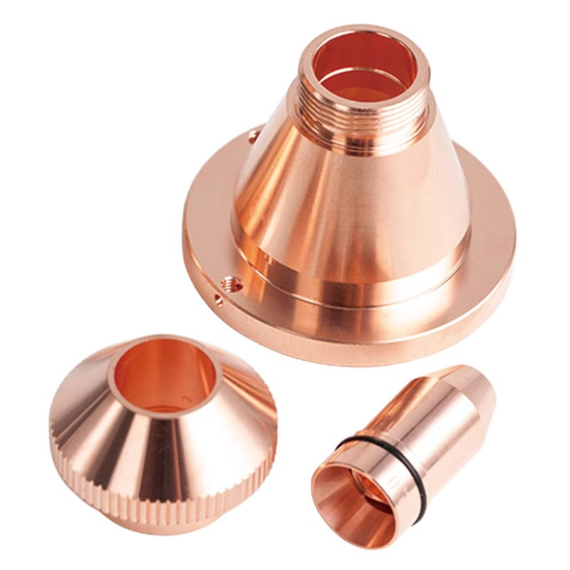 Fiber Laser Nozzle CNC Laser Nozzle Original Double Layer Laser Copper Nozzle for High Power Laser Cutting Head 0.8 mm to 5mm