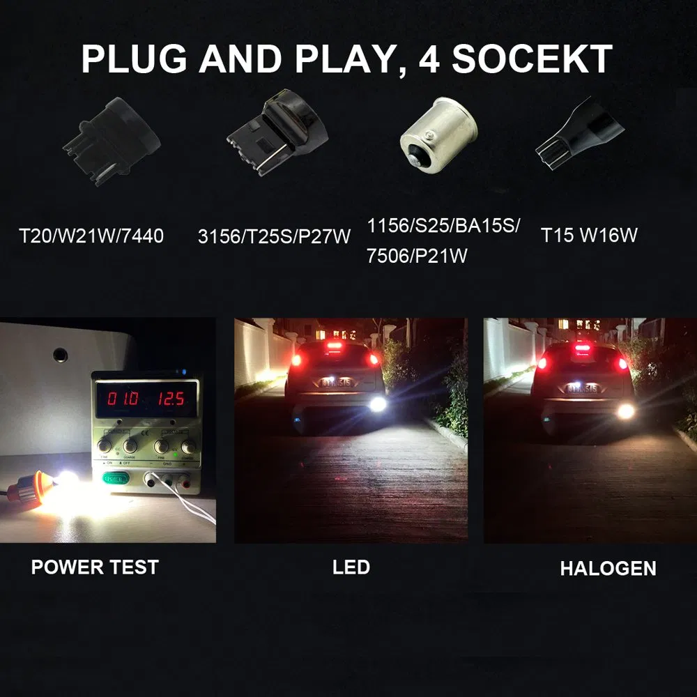 Светодиодная лампа 1156 для поворотников и заднего хода, 45W