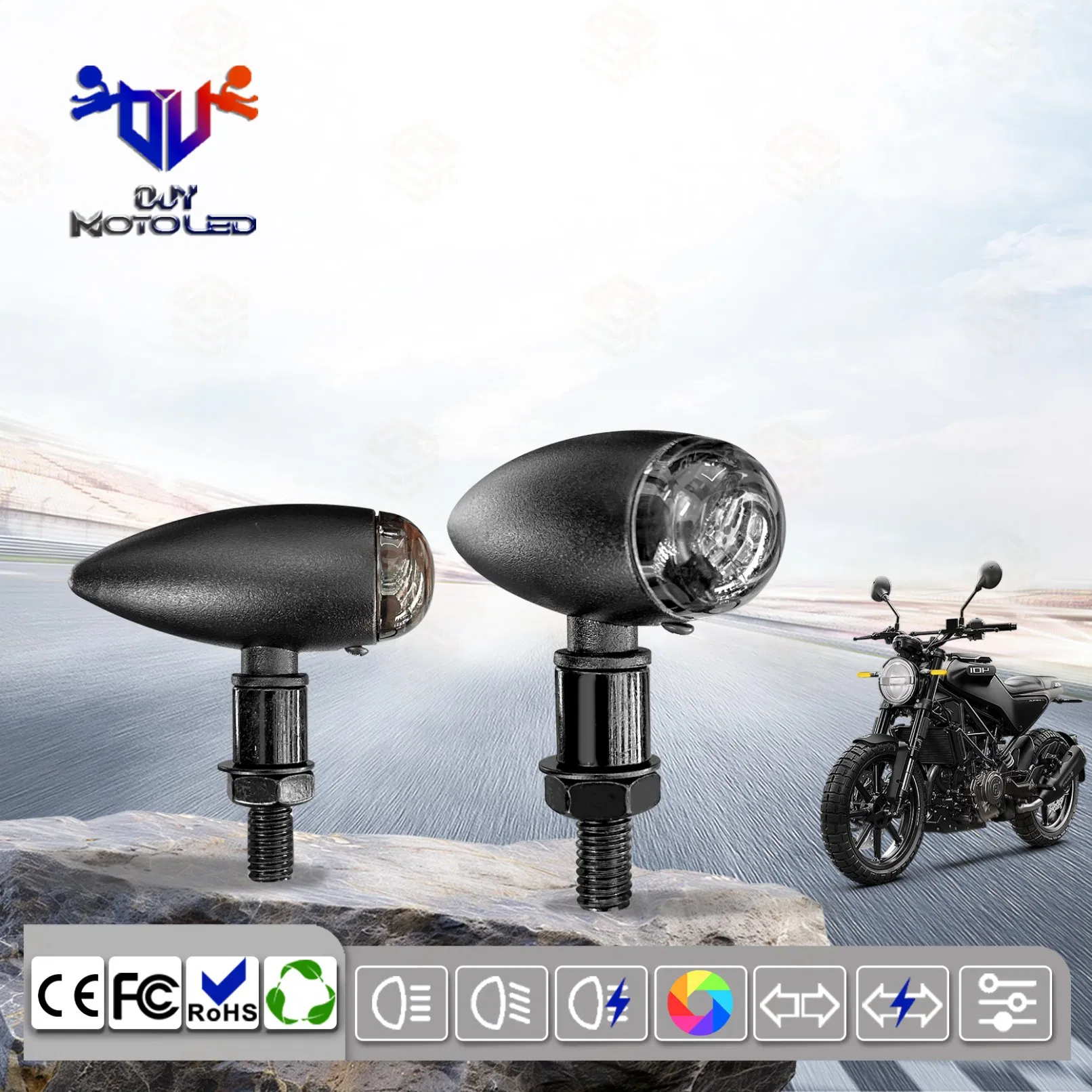 Универсальные светодиодные поворотники для мотоцикла