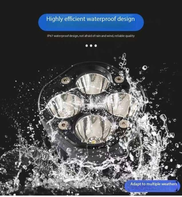 Влагозащищенный прожектор для мотоцикла с противотуманной фарой