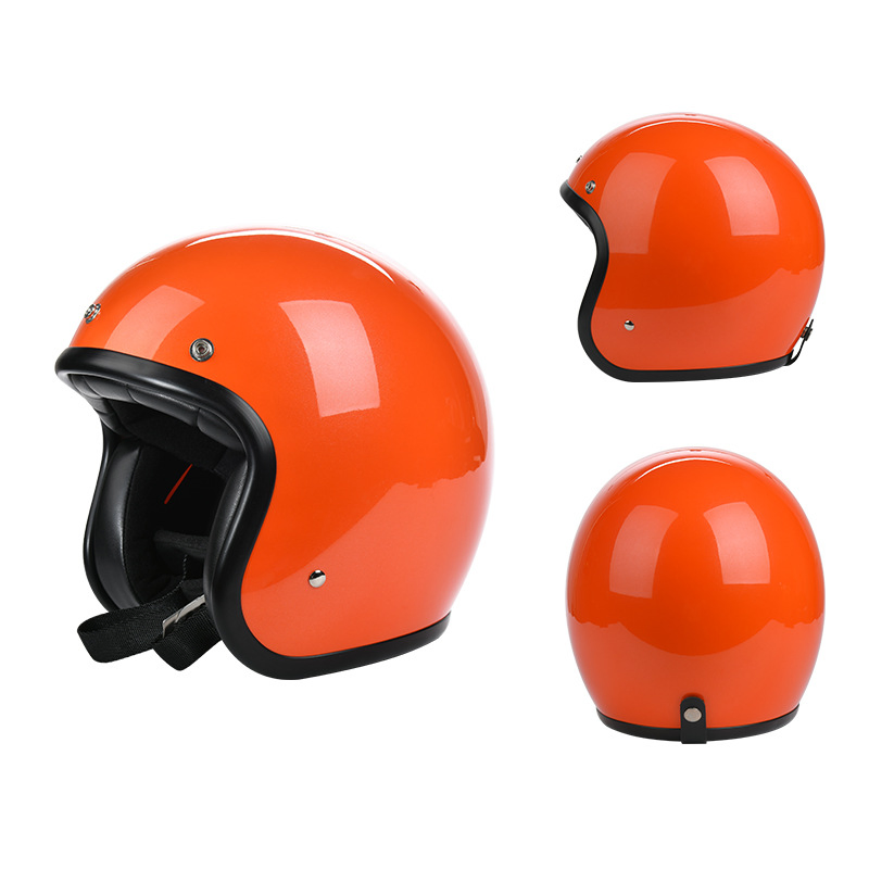 Ретро мотошлем открытый 3/4, классический, Myee