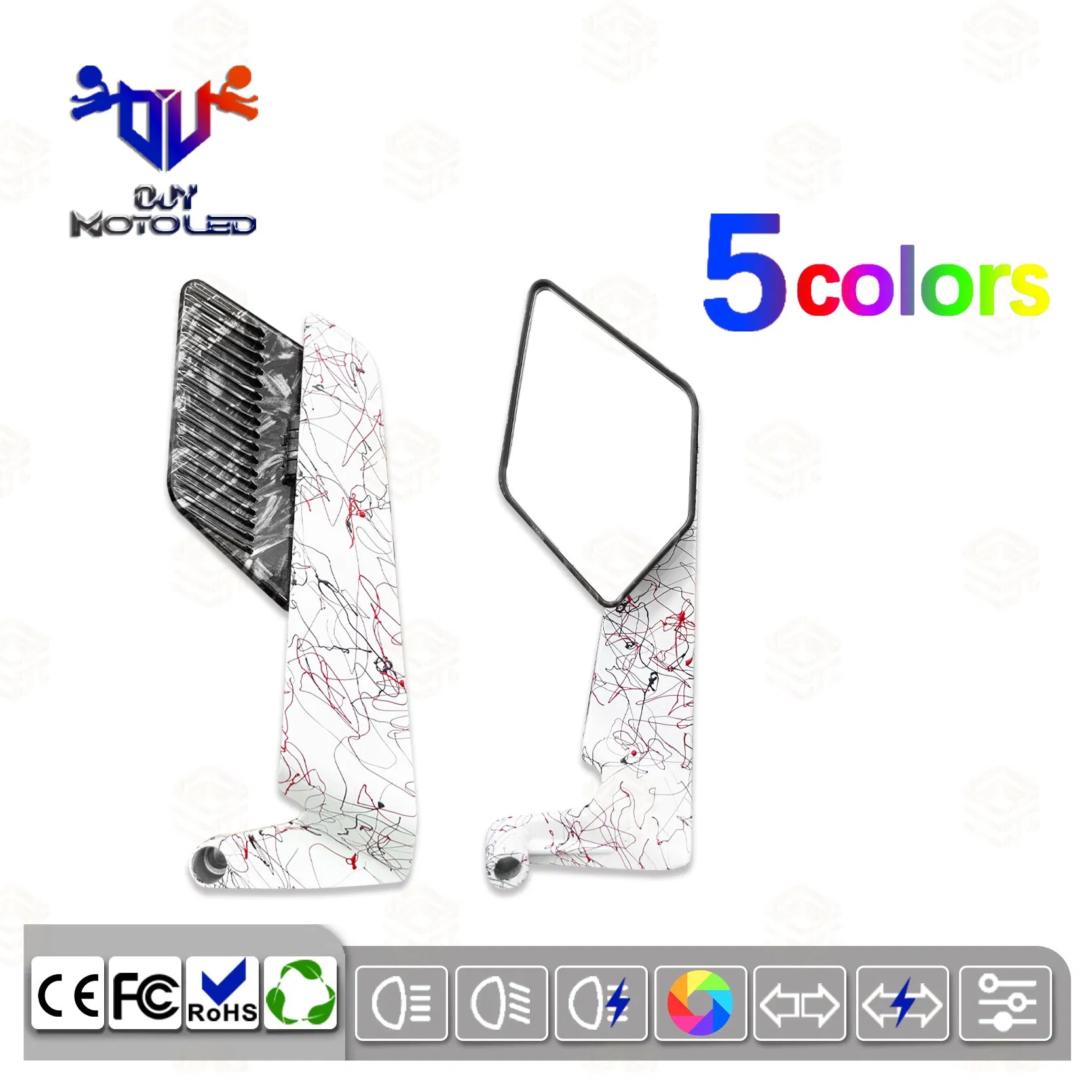 Premium Quality Motorcycle Reflectors in Five Eye-Catching Colors