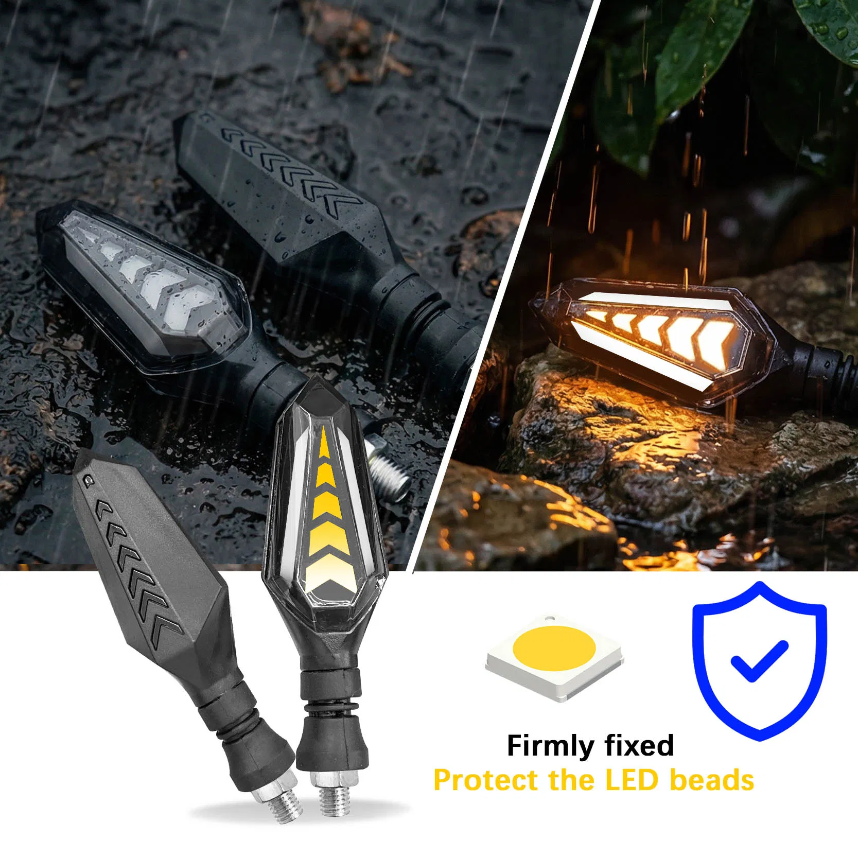 Универсальный светодиодный поворотник для мотоцикла