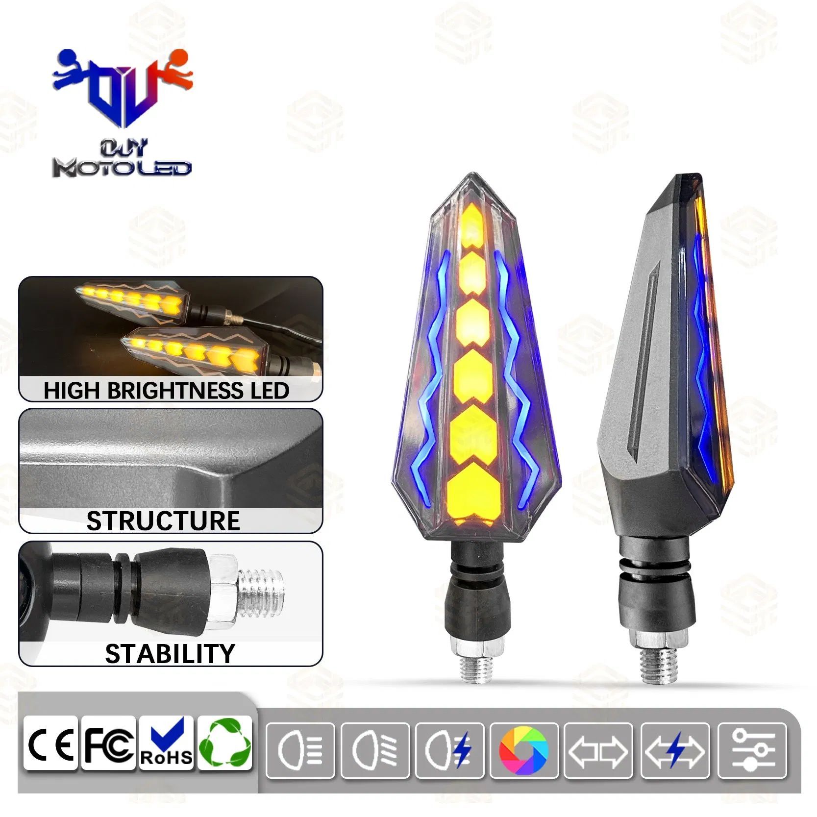 Универсальный светодиодный комплект для мотоцикла: фара и поворотники