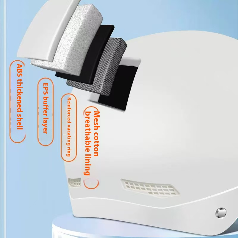 Мотошлем открытый 2024, ABS, универсальный