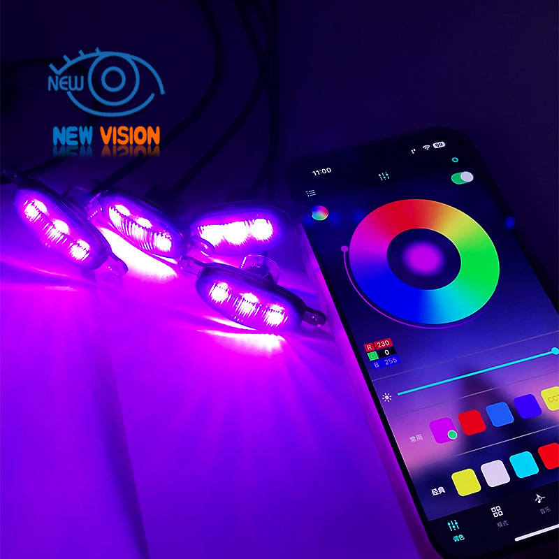 Универсальная светодиодная сетка-сигнал желтая 12В для авто