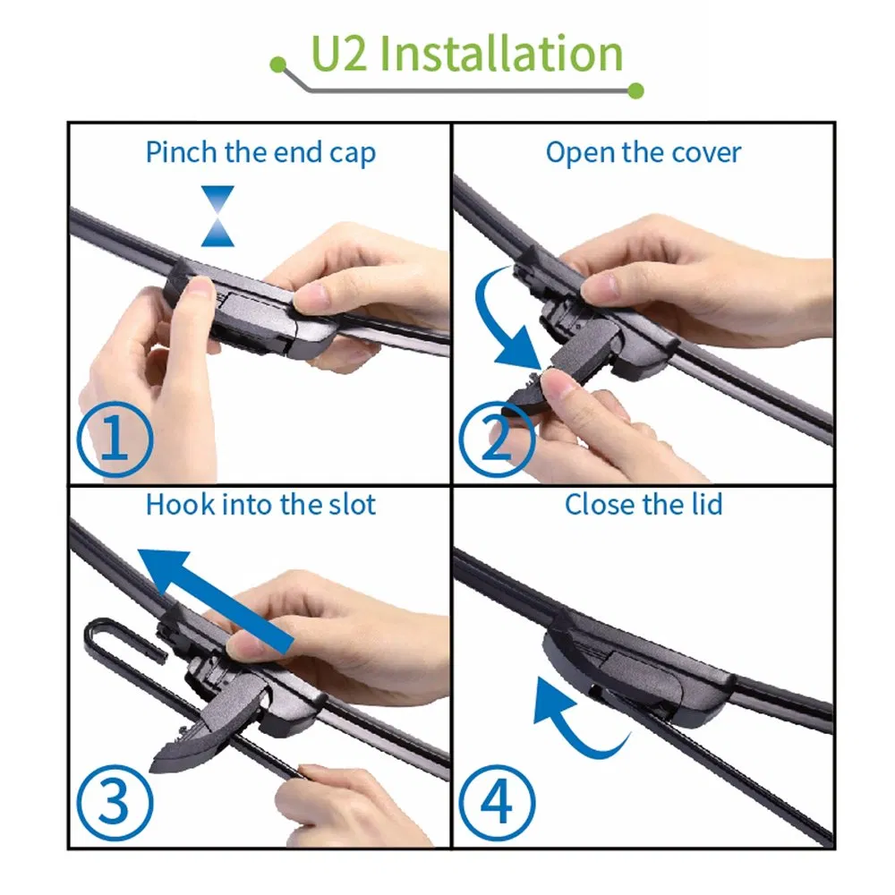 Anti-Rust Universal Windshield Wiper Blade with Electrophoretic Treatment