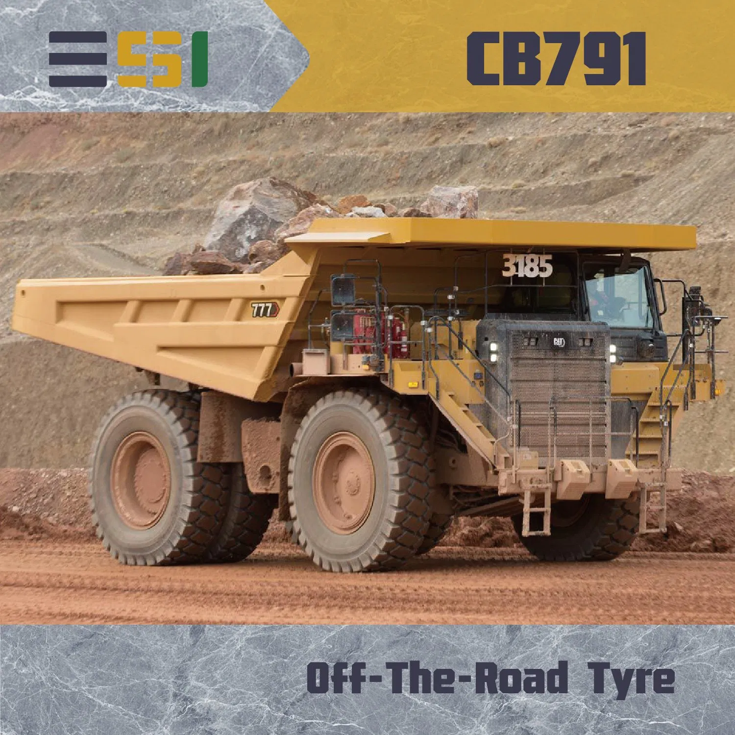 OTR Tires for off-Highway Dump Truck 27.00R49 Cat777E Tire